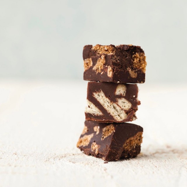 Melk- en pure chocoladefudge