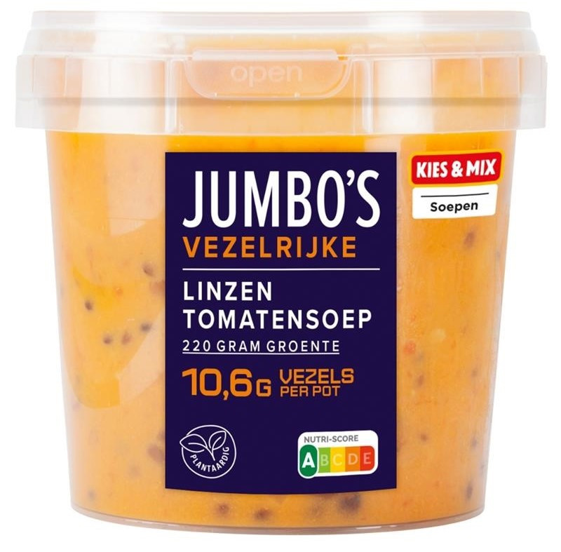 Jumbo tomaatlinzensoep