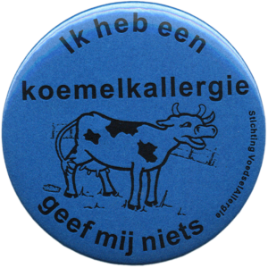 Button: 'Ik heb een koemelkallergie. Geef mij niets'