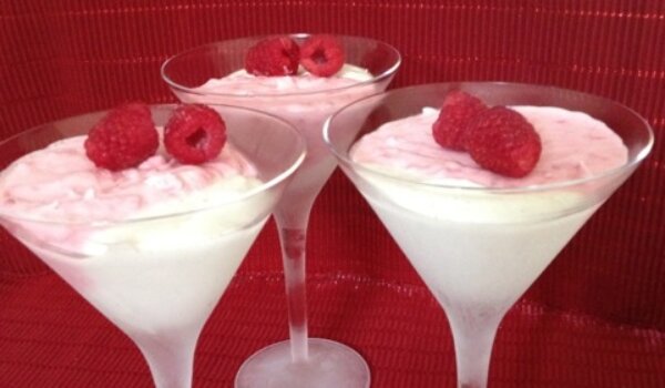 Parfaitduo van frambozen en honing