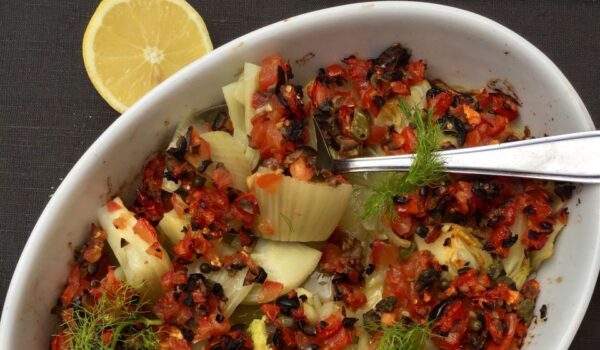 Mediterrane venkelsalade uit de oven